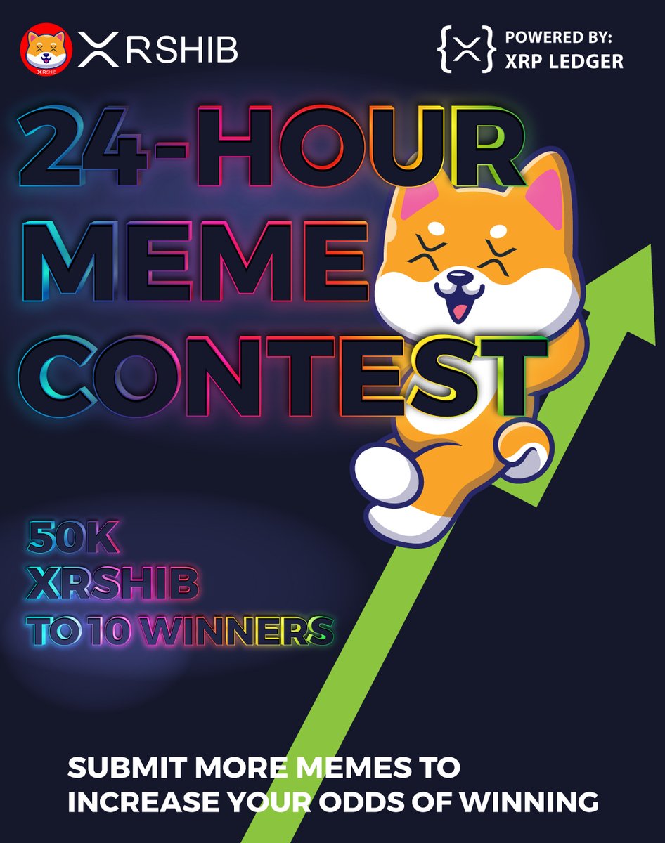XRshib's tweet photo. All Meme Creators Start your engines!

Download XRshib graphics to make better memes Here: https://t.co/A59U9bu6jG

🏆Prize: 50K XRshib Tokens🏆

Rules:
☑ Drop #memes/gifs in the comments BELOW
☑ Follow @XRshib 
☑Heart+RT+Tag 5!
☑use: #XRshib #MemeContest #XRP #XRPArmy https://t.co/B7wEk8dvkF