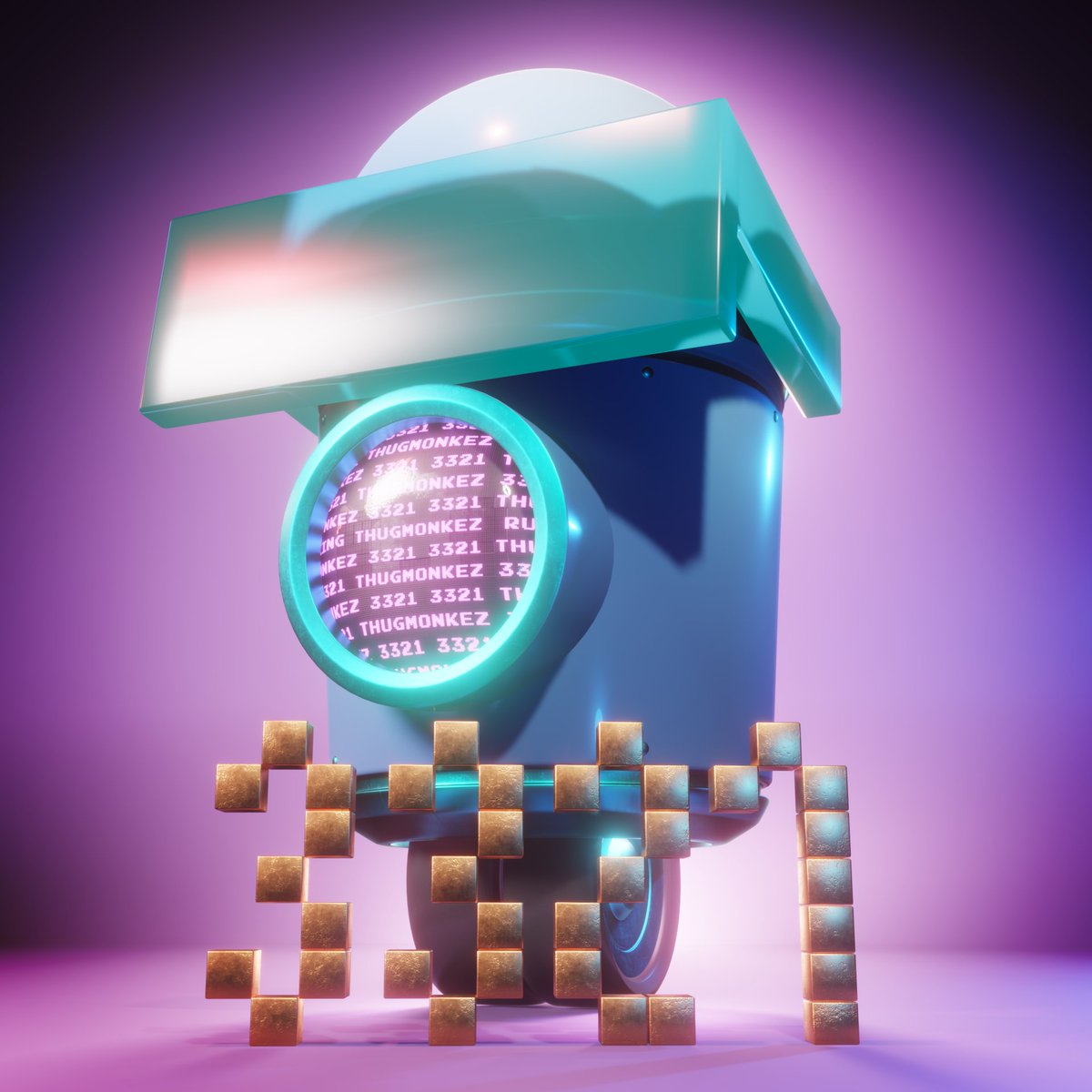 I AM 3321 AND SO ARE YOU 

<a href="/RustBots/">RustBots</a> is giving away this 1/1 to someone who 

Likes/RTs
Follows <a href="/thugmonkezdao/">ThugMonkez Community</a> &amp; <a href="/RustBots/">RustBots</a> 
Replys: "I am 3321" and tags a 3321 friend 

💯💯💯💯💯💯💯💯💯💯💯💯💯