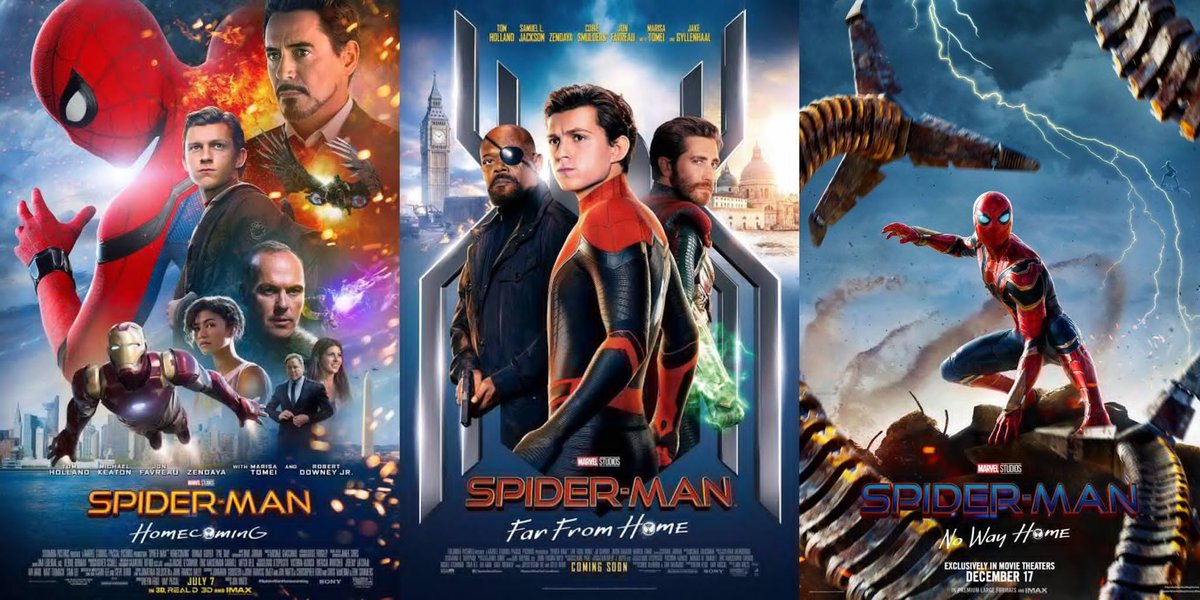 PaulBTWbtw's tweet photo. MCU Spider-Man Trilogy Posters!

#SpiderMan #SpiderManNoWayHome #NoWayHome https://t.co/bkuAfbq3Ui