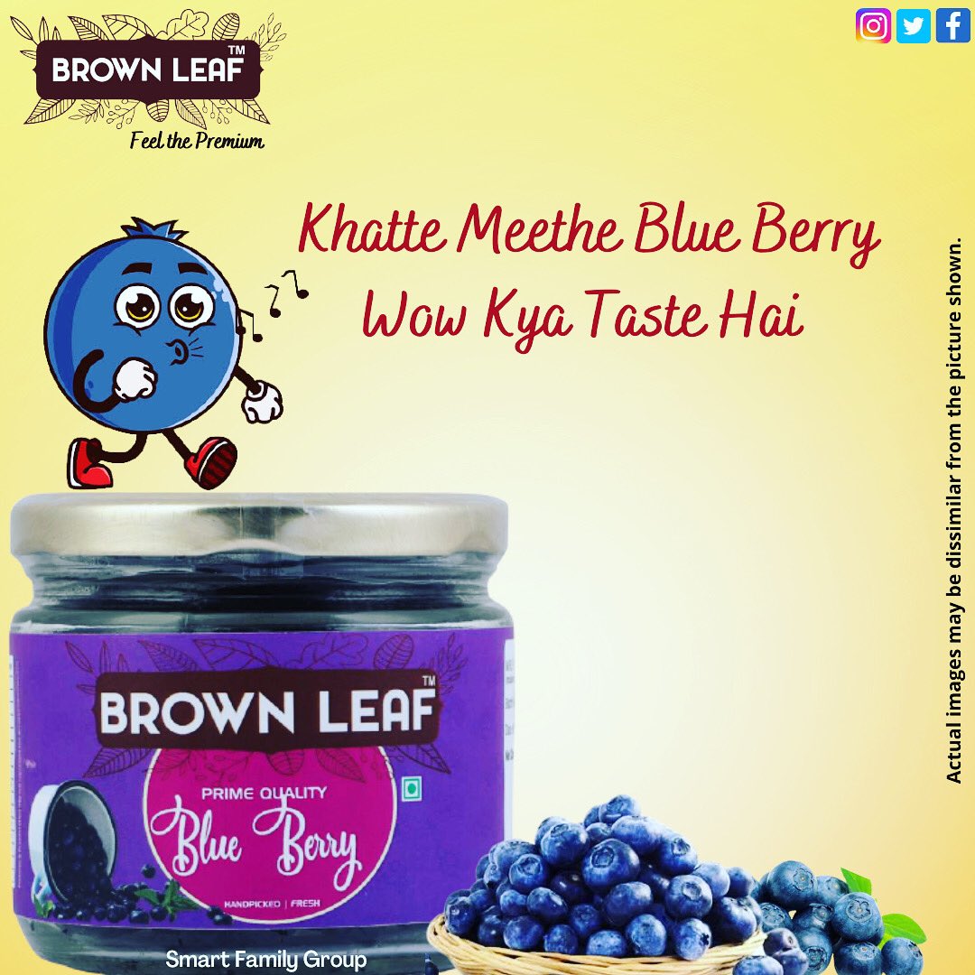 SmartFamily4U's tweet photo. Khatte Meethe Blue Berry.
.
#brownleaf #feelthepremiun #product #launched #taste https://t.co/f3p7QGV78F