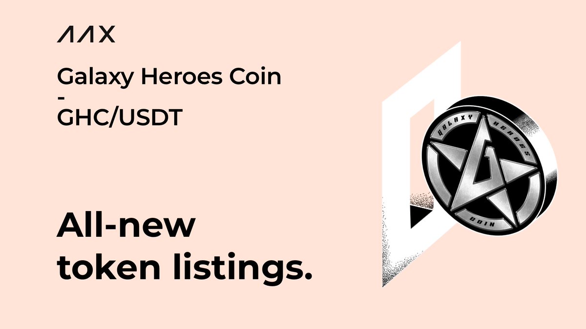 AAXExchange's tweet photo. #GHC Galaxy Heroes Coin is now available on #AAX!

@GalaxyHeroesGHC 

Check the details here: https://t.co/5tIkXRFIvp https://t.co/VWgMGkD764
