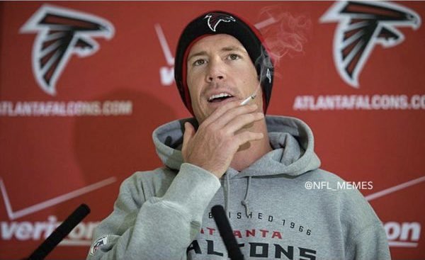 mattkaroly's tweet photo. No run game. No pass protection. No defense. Don’t matter. Matt Ryan still gonna lead the league in QBR in week 9. https://t.co/3ayOmz0dlc