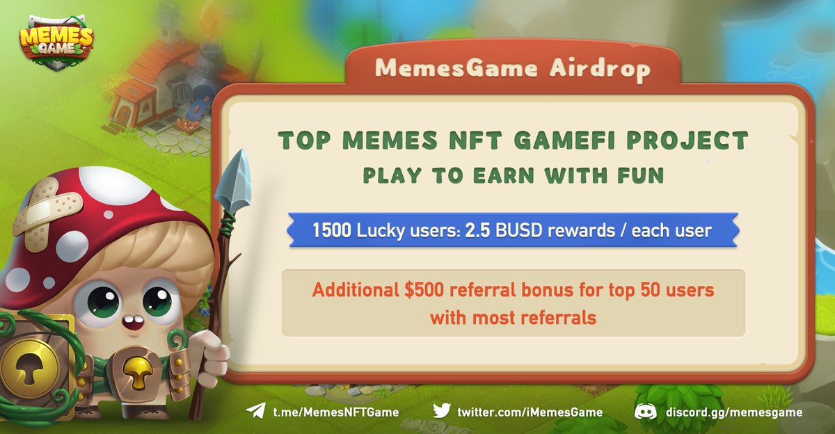 iMemesGame's tweet photo. ✨MemesGame is building top Memes NFT GameFi project and continuously promotes to global players.
✨MemesGame the second round of#airdrop is live now!
🌲Use our airdrop bot to join in: https://t.co/kdBcxqqyZx

#Meme #Airdrops #PlayToEarn #Metaverse https://t.co/YwKu8pPIbM