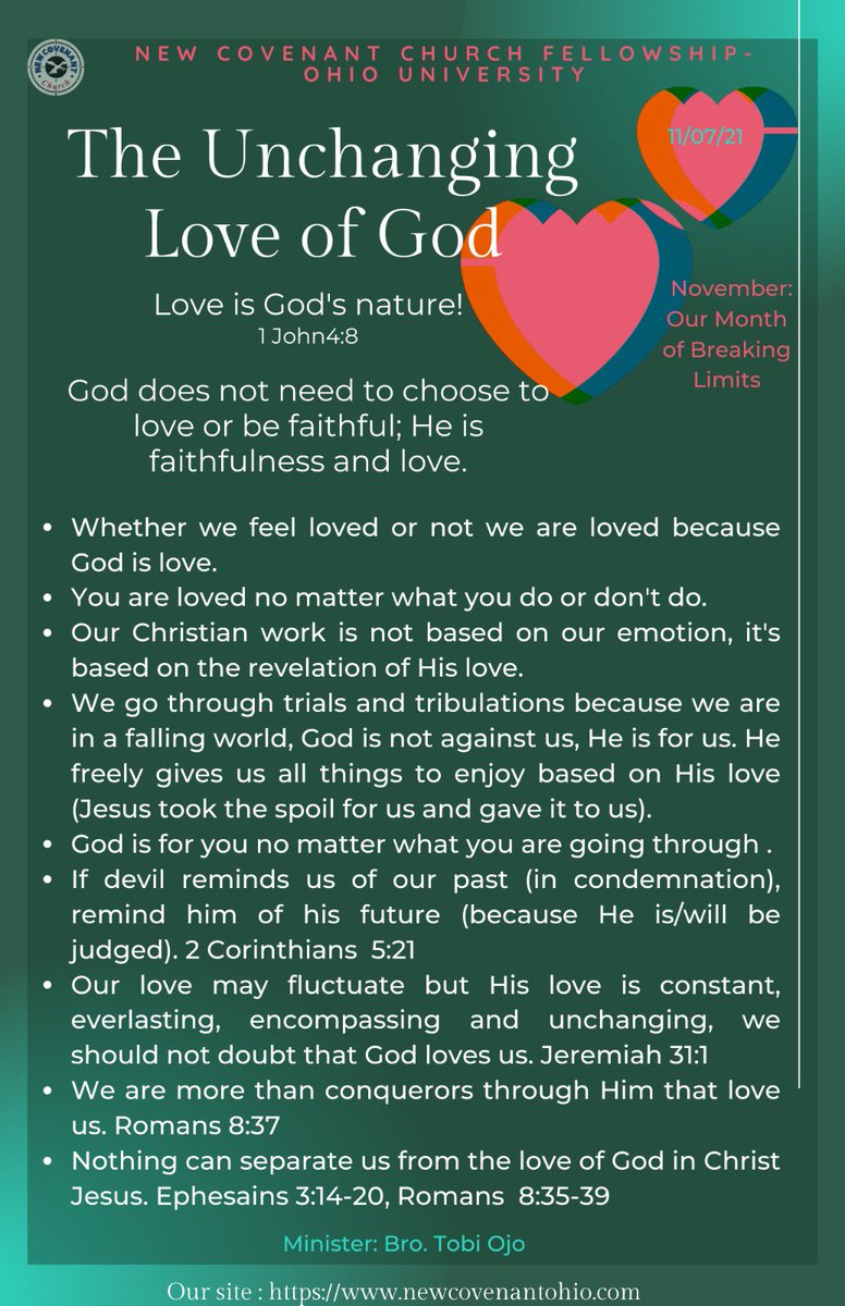 CovenantOhio's tweet photo. Sunday Message Notes/Highlights! Be blessed! #campusministry #ohiouniversity #unchanginglove https://t.co/E9YQT9DQvC