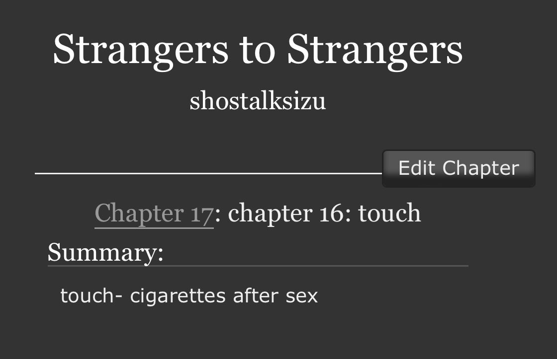 tddkangst's tweet photo. new chapter of strangers to strangers is out 

https://t.co/HFzTkoOCy9 https://t.co/YPAk6wTWiw
