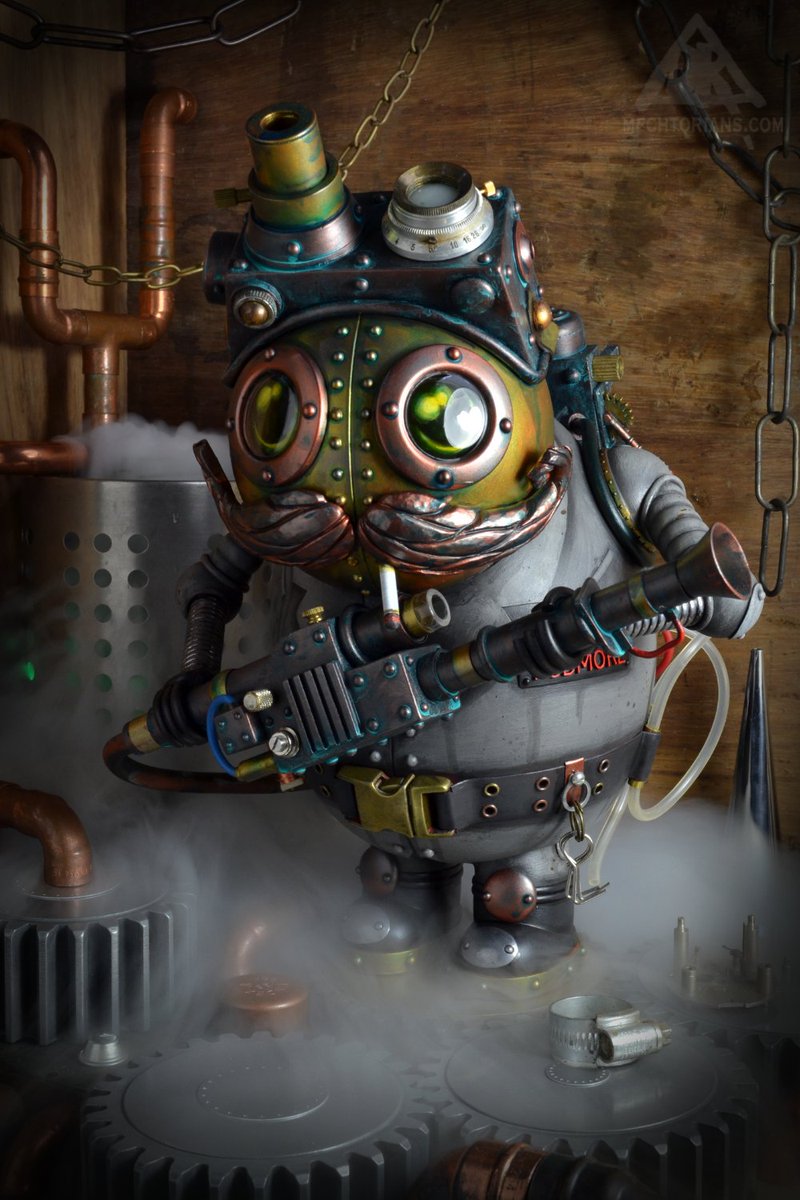 GhostbustersLGY's tweet photo. RT @mechtorians: Say hello to Frank Podmore, Ghostbuster!

He will be on show in November at @SugarMyntG in Pasadena as part of the #YesHaveSome art show curated by the ever awesome @chogrin

#yeshavesomeartshow #ghostbusters #mechtorians #steampunk https://t.co/621tUCPNSN