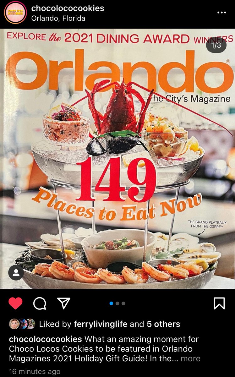chocolococookie's tweet photo. What an amazing moment to be featured in @OrlandoMag  2021 Holiday Gift Guide! We have 4 of our cookies featured in #7 in “Unwrap Something Delicious” section! 😀

Check out our site! (link in bio) #besweettoyourinnerloco #orlandofoodie
#deliciouscookies https://t.co/Wn50iUYgIc