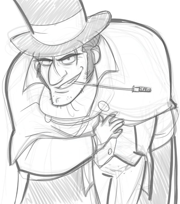 MilkyTatiana's tweet photo. Ratigan "daddy version" sketch art for Lady Mim - wip ❤️ #daddy #disneyvillain #greatmouse #queer https://t.co/LYvVgDsRAf
