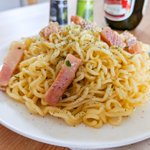 あの袋麺でカルボナーラ風の料理が作れちゃう？!「サッポロ一番塩らーめん」の美味しそうなアレンジレシピ!