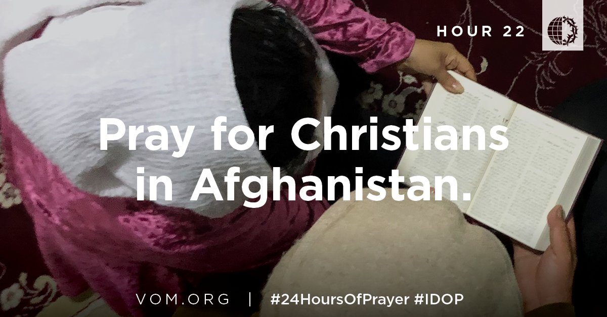 VOM_USA's tweet photo. Pray for Christians in Afghanistan who face difficulty, discrimination and persecution from family members, Islamist groups and the government for their faith in Christ. #24HoursOfPrayer #IDOP https://t.co/Ywqhi7whKJ