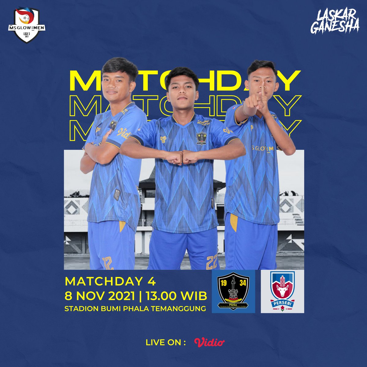 Waktunya kembali ke puncak 🔝
Berdoa untuk kemenangan dan kelancaran hari ini. 🙏💙

#BanggaSalatiga #PSISaSalatiga #PSISaBangkit #PSISaIsBack #LaskarGanesha #Liga3Nasional #Liga3Indonesia #Liga3Jateng #LigaIndonesia #Jateng #JawaTengah #Salatiga #JatengFootball