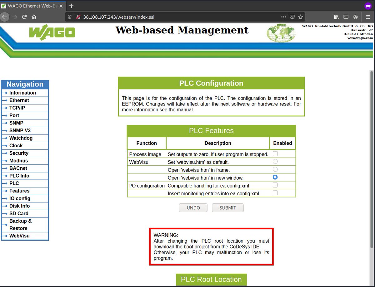 macroform_node's tweet image. 166.165.194.156:8888
100.33.109.250:8180
38.108.107.243
166.246.41.32:8888
Some #Wago industrial control systems open to the internet, running #defaultcredentials
#cybersecurity #infosec #informationsecurity #infosecresearch #shodan #skroobsec
