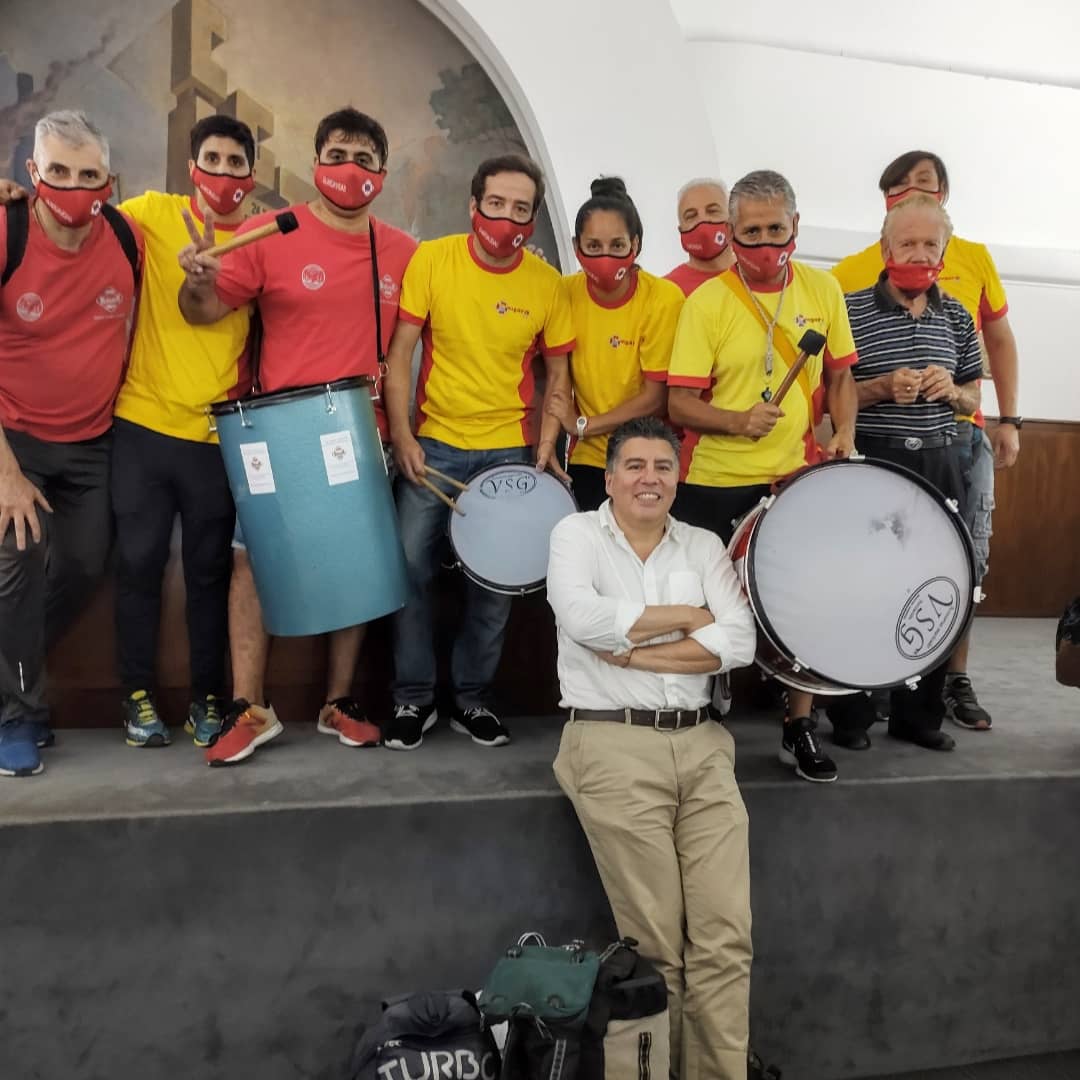 La Seccional Capital Federal del SUGARA imprimiendo militancia Sindical al Acto en la C.G.T.