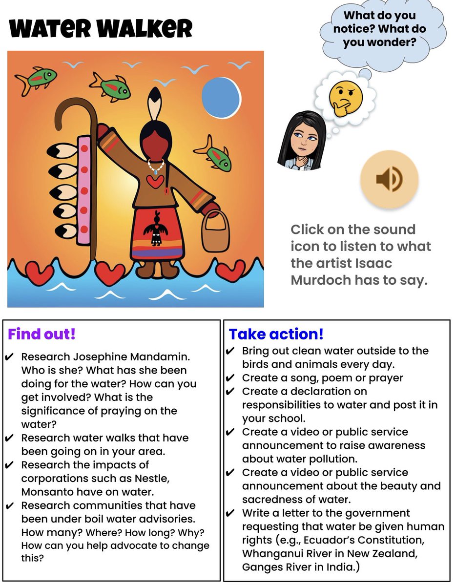 New resource collab with <a href="/IsaacMurdoch1/">Isaac Murdoch</a> on how Ts can use Indigenous Art to inspire action. Instead of replicating or mimicking, look for opportunities to connect learning. Check out here: docs.google.com/presentation/d…