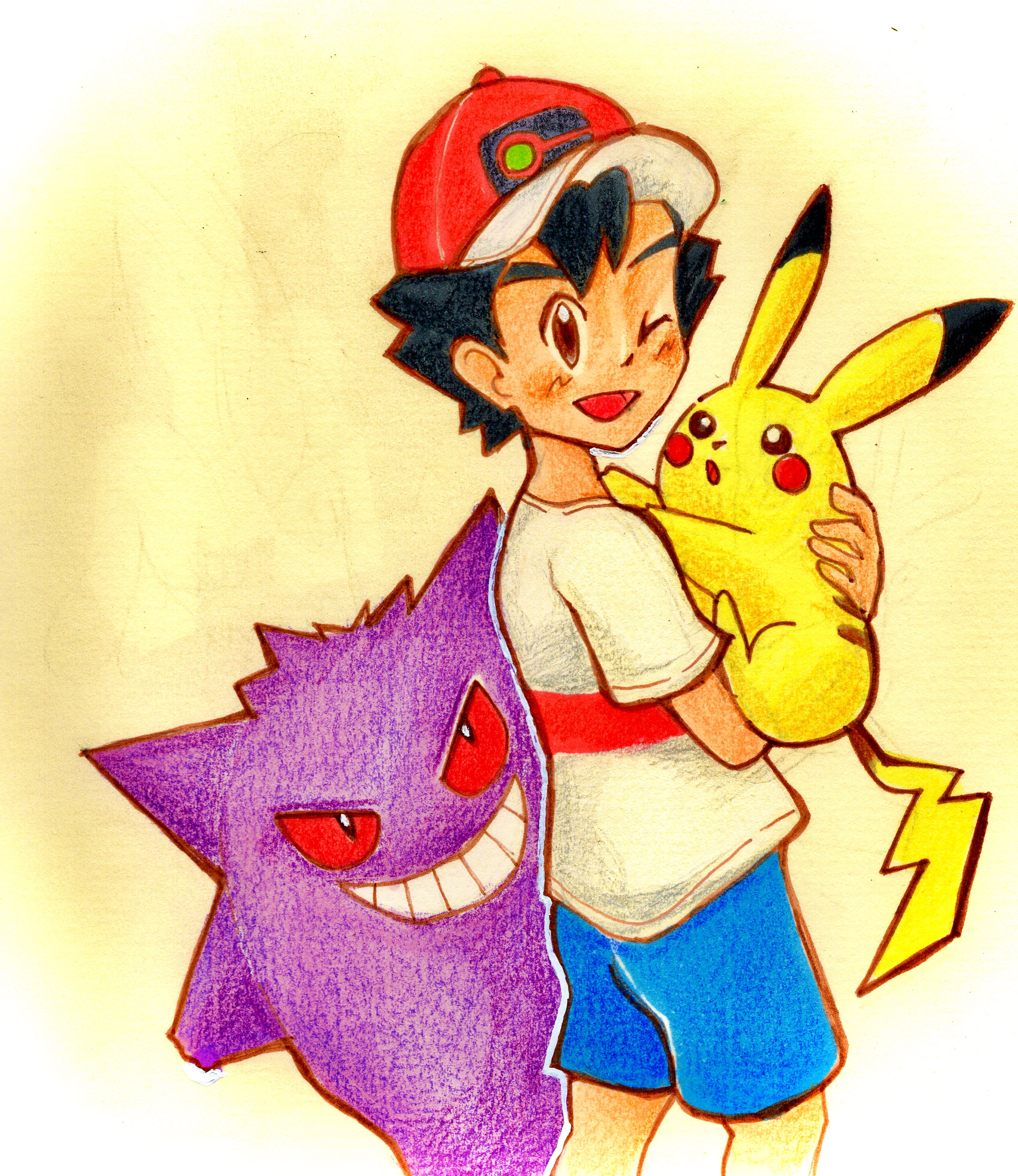 まいそん ポケモン垢 6月末まで多忙気味 久しぶりの サトシ ピカチュウ ゲンガー ってゲンガーは初めて描いた ゲンガー可愛いよね アニポケかなり溜まってるので 何処かで消化して また感想イラスト描きたい ポケモンイラスト