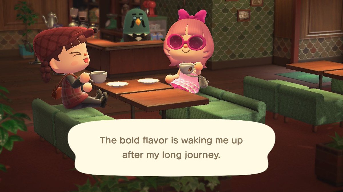 frightfullydom1's tweet photo. She got special dialogue too!  And of course, just like in real life, I had to commemorate the occasion with my camera XD #AnimalCrossing #ACNH #NintendoSwitch https://t.co/eHOi1yf27v