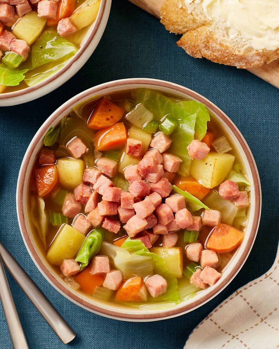 LongosMarkets's tweet photo. Nothing says chilly weather like a hot bowl of delicious homemade soup. Try this @MapleLeafFoods Diced Ham and Cabbage Hot Pot Soup for an instant classic that will have everyone asking for seconds! See recipe: https://t.co/R74PPpu7dY
#RealMapleLeaf #WereForReal #HamRecipe https://t.co/EMawzkz4qO