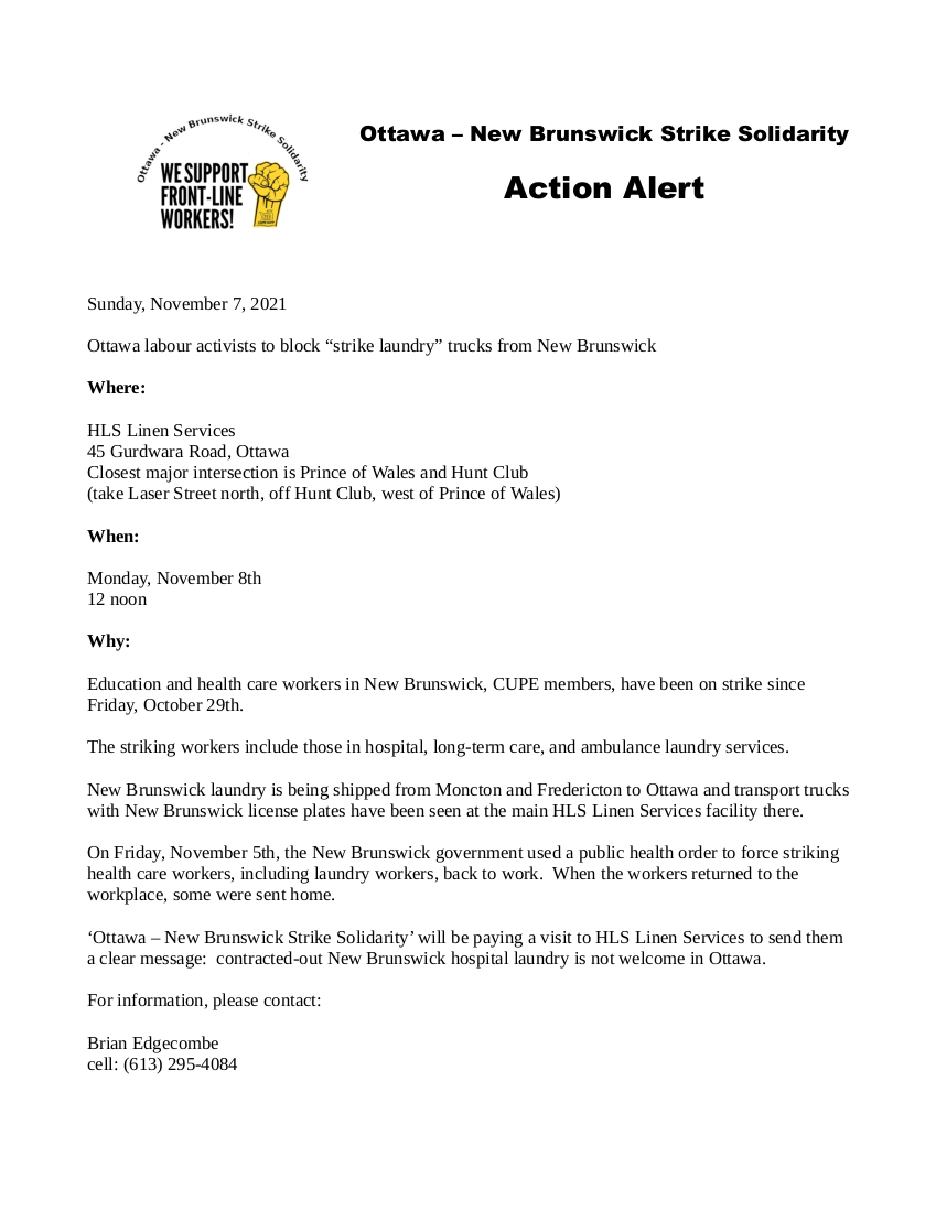 edgybrian's tweet photo. Ottawa - New Brunswick Strike Solidarity
Noon, Monday November 8 https://t.co/8XshqBzZ1j