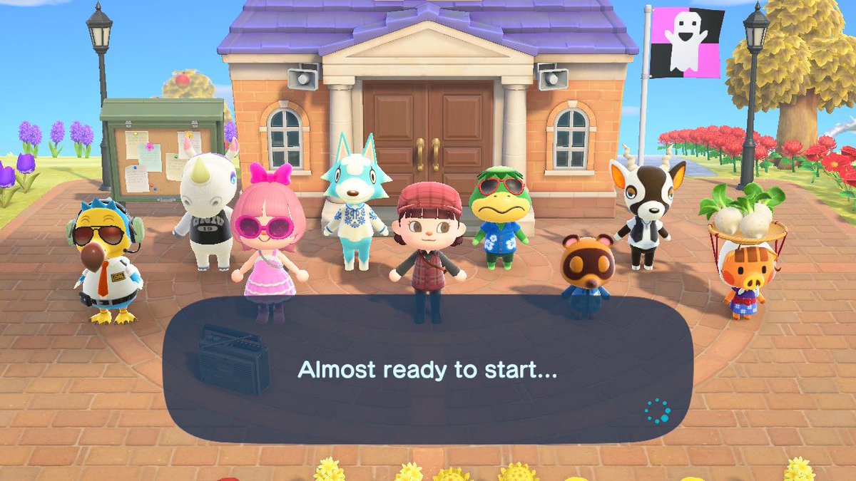 frightfullydom1's tweet photo. And then afterward we discovered that we could do a group stretch together! :D #AnimalCrossing #ACNH #NintendoSwitch https://t.co/aFXGsYKZVs