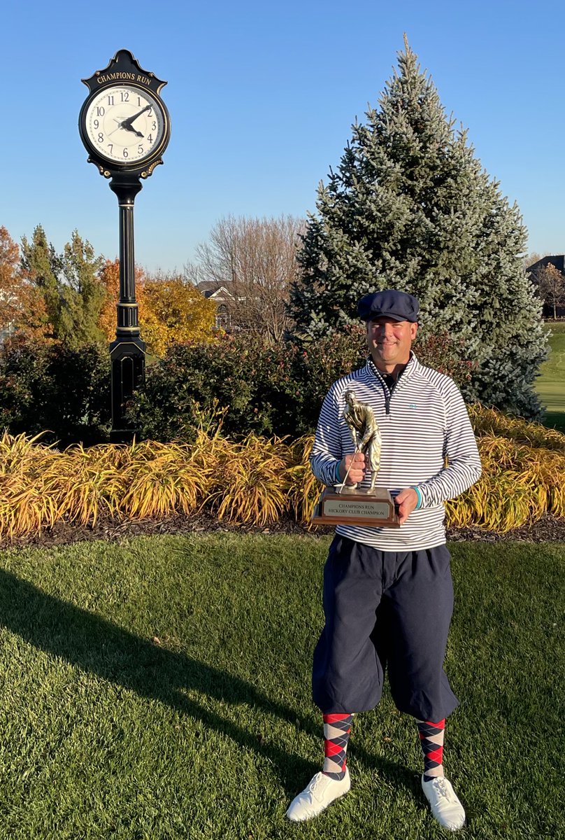 Championsomaha's tweet image. Congrats to @markwpatterson on winning the 2021 Hickory Club Championship! This is Mark’s fourth consecutive win in this event. #backtobacktobacktoback