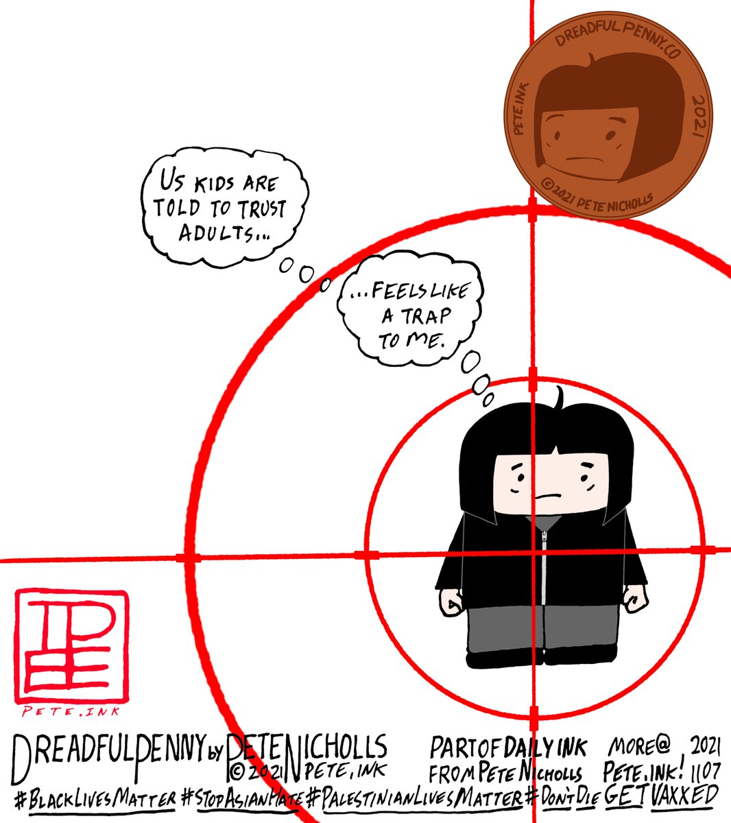 DreadfulPennyPg's tweet photo. Dreadful Penny on trusting #adults in today's #DreadfulPenny #cartoon, part of #DailyInkFromPeteNicholls!

#DailyInk #dailydrawing #drawingdaily #drawing #inkdrawing #iamdrawing #webcomics #webcomic #DontDieGETVAXXED

@PeteNicholls_ https://t.co/cETml1kRQe https://t.co/jywlBnkMxy https://t.co/NPivjn5Xx2