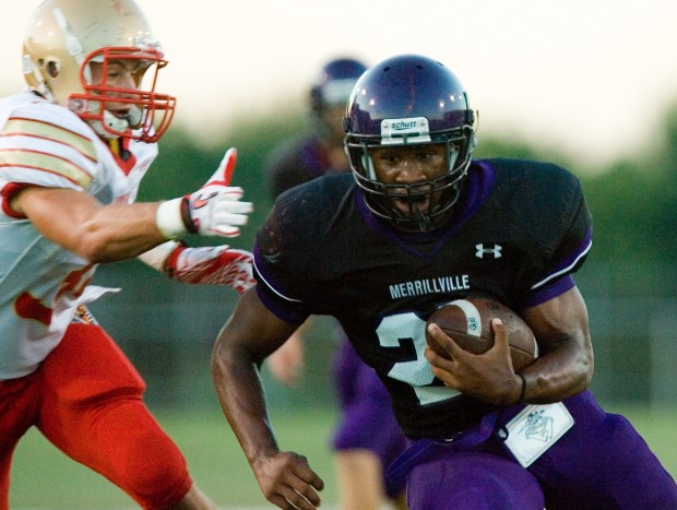 Congrats to <a href="/mhspiratefball/">MerrillvilleFootball</a> RB @TankL_ on becoming the All-Time Leading Rusher in Merrillville Football history!  He surpassed his RB coach <a href="/boobie2734/">Denzel</a> with 3608 career rushing yards!  Congrats Lavarion!