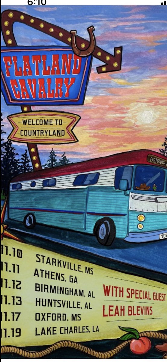 dirt_georgia's tweet photo. Hope you’re over that World Series hangover. Got a big week ahead highlighted by @FlatlandCavalry coming to Athens Thursday night. https://t.co/j1ijupPKnV