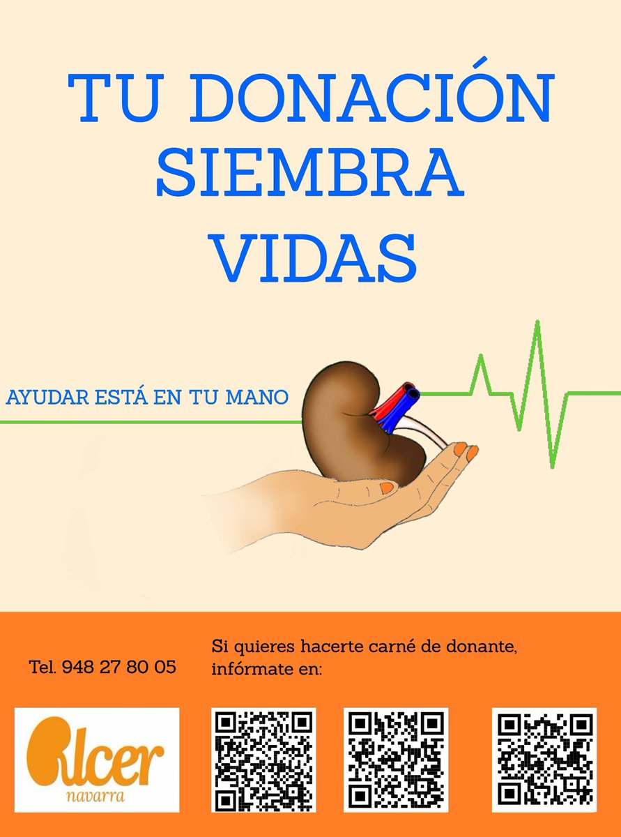 FNALCER's tweet photo. Los estudiantes de Jesuitas que estuvieron con la trabajadora social de nuestra entidad @ALCER_Navarra  recabando información sobre la DONACIÓN DE ÓRGANOS y su gran importancia dentro de la enfermedad renal crónica, realizaron este cartel. https://t.co/VXbH2PxPfA