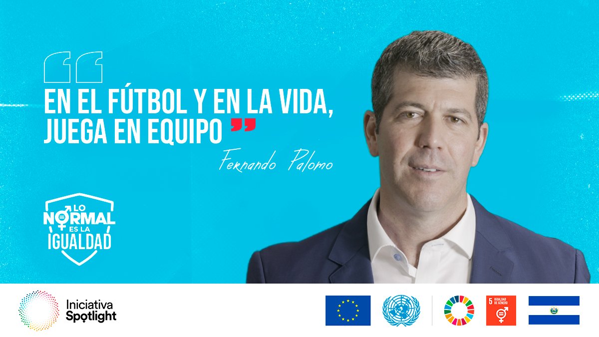 ONUElSalvador's tweet photo. Necesitamos trabajar en un mano a mano, para construir un mundo más justo donde todos tengamos los mismos derechos,
oportunidades y responsabilidad. ¡Juega en equipo!
#LoNormalEsLaIgualdad #SpotlightSV
#FernandoPalomo #SpolightFinALaViolencia https://t.co/F24RIFfj2z