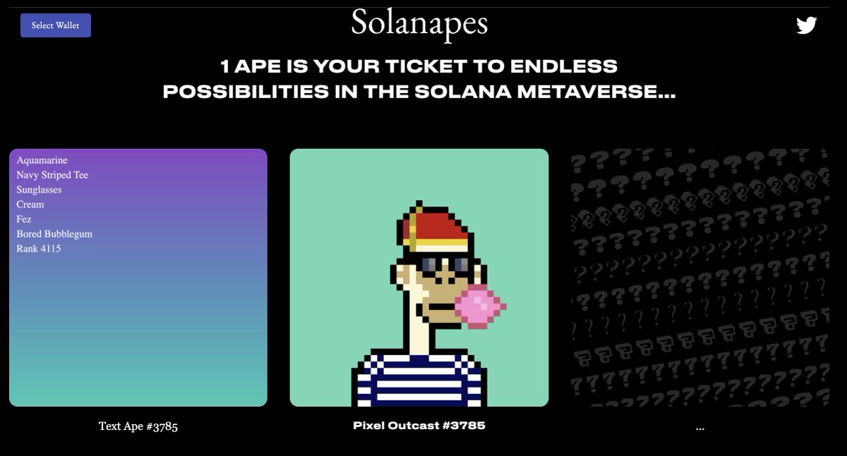 Solanapes's tweet photo. 100 LIKES and we will share a teaser on which ape airdrop ๐ is coming up next for Mint Pass๐ช holders!
WHICH KIND OF APE DO YOU WANT NEXT? ๐ฆง๐ฆ๐
#Solanapes #TextApes #SolanaNFT https://t.co/BfqLJTG9wX