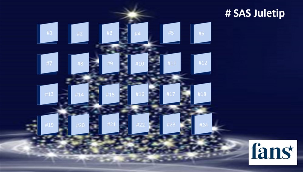 HomesAtMetacoda's tweet photo. #FridayFun with #SASJuletip! In preparation of the @sas_nordic Juletips starting on the 1st Dec, get a recap of the 2020 @SASsoftware tips & keep an eye out on the #adventcalendar for your #SAS #Juletip treat!
#SASusers #SAScommunity #SAStip #SASFANS #tips
https://t.co/5XmvLnynV1 https://t.co/mXi7Duvq0i