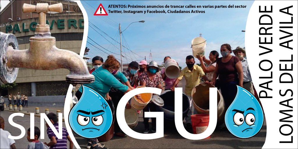 Cefiro77's tweet photo. #SOSinaguapaloverde más de 15 días sin el vital líquido exigimos pronta respuesta por parte del ente que lo suministre de no ser así nos activamos en calle @lAlcaldiasucre @JoseVRangelA @HidroCapital2 @minaguasoficial @HectoRodriguez https://t.co/RX6Pr5YuYC