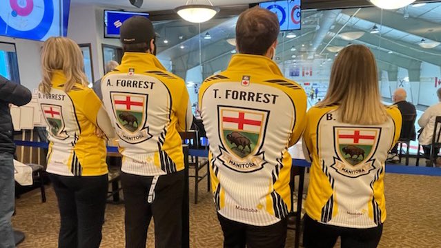 CurlingCanada's tweet photo. There’s nothing like donning the Buffalo on your back for the national championship! #CMCC2021 https://t.co/jEJlh5qLoG
