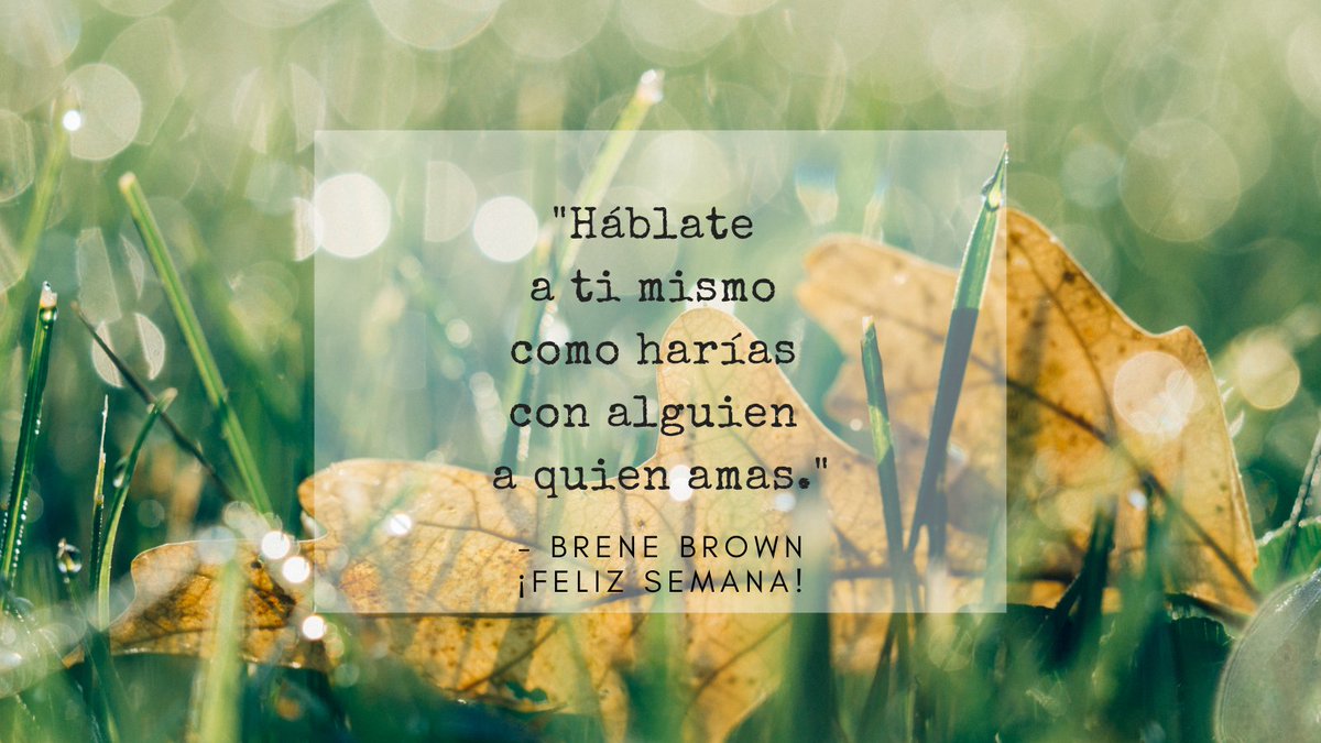 tpalahi's tweet photo. "Háblate a ti mismo como harías con alguien a quien amas."
- Brene Brown
¡Feliz fin de semana!
#felizfindesemana♿ #hablate #como #harias #con #quien #amas #frases #pensamientos #motivacion #citas #igualdad #respeto #equidad #discapacidad #inclusion #diversidad #derechoshumanos https://t.co/jyTjuL7ikb