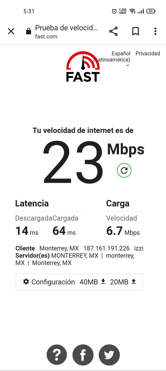 abner_millan's tweet photo. @izzi_mx 
Otra prueba más del de tu servicio
Todos los días lo subiré
Pago por 100Mg y esto es lo que recibo. https://t.co/xFWOerdRsx