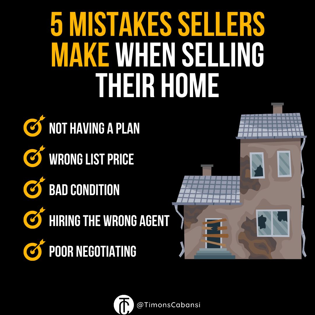 TimonsCabansi's tweet photo. 5 MISTAKES SELLER DO...
#realtorlife #timonscabansi #realtors #property #house #business #realestate #investment #home #broker #realtor #realestateinvestor #entrepreneur #realestatelife #realty #sellertips https://t.co/0uhEdPkhdZ