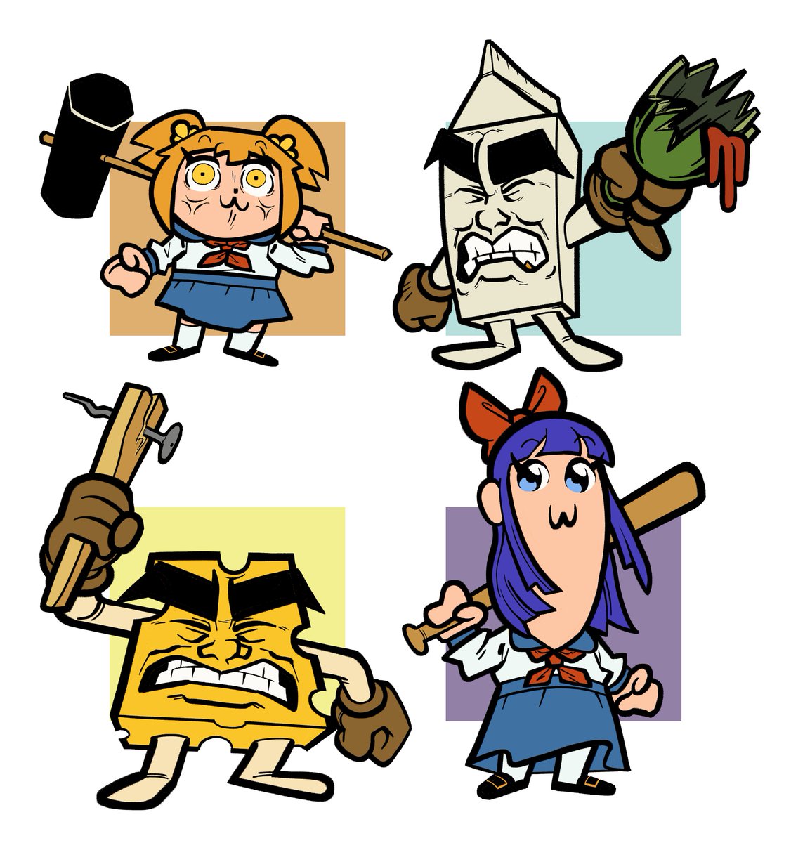 LavalampGhost's tweet photo. Popuko &amp; Milk &amp; Cheese &amp; Pipimi https://t.co/JBSOqcigsM