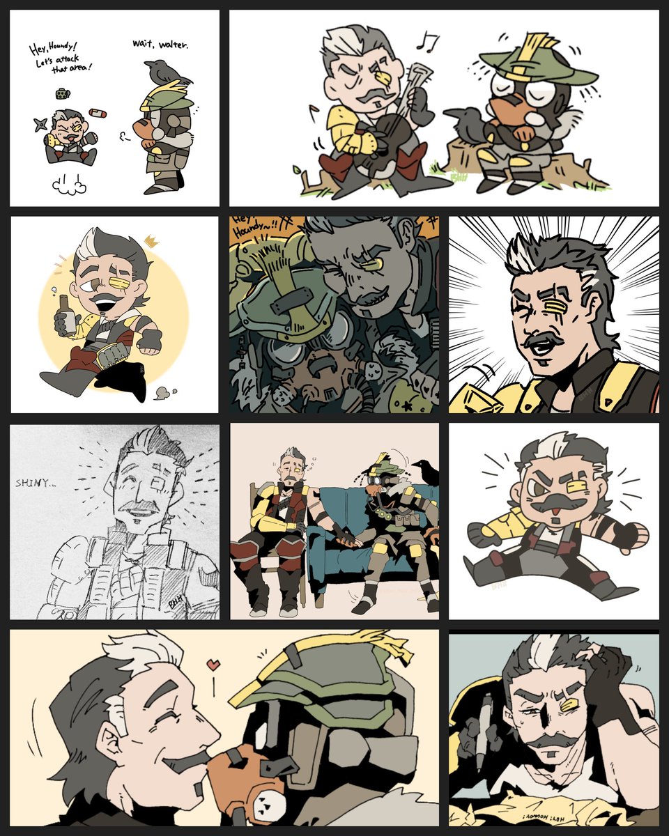 今まで描いたヒュおじ 