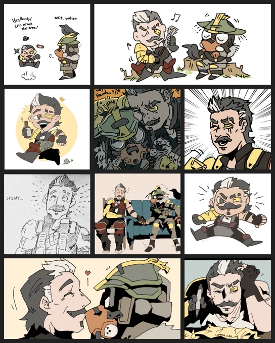 今まで描いたヒュおじ 