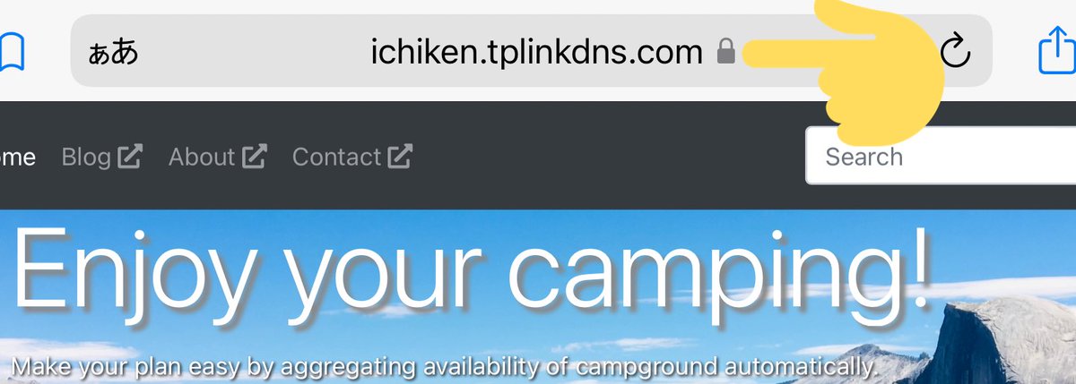 IchikenUsa's tweet photo. #NPCamp (仮)
国立公園キャンプ場空き情報まとめWeb
https://t.co/lUEM3n4WM3
【UPDATE】
「安全ではありません」とSafariにいちいちディスられるので人生初HTTPS対応しました😊
新たなスキル獲得が止まらない😎
#HTTPS #Webサーバー #Nginx #certbot https://t.co/z63TKipHi9