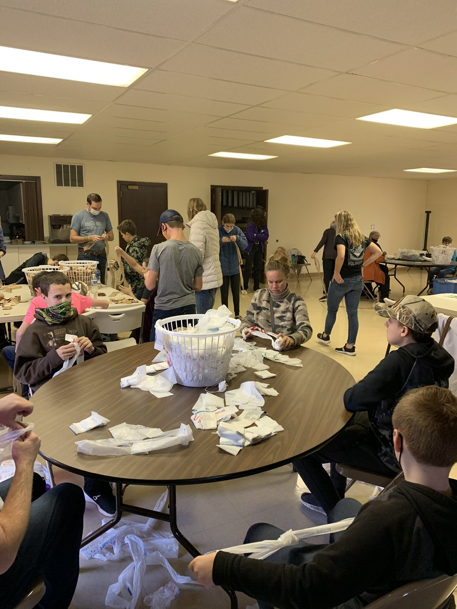 Making plarn for <a href="/drawbuckets/">drawbuckets</a> on #ClarkstonImpact Sunday! Most of the team was able to show up and we had so much fun impacting our community to help DRAW impact disaster victims all over the US!