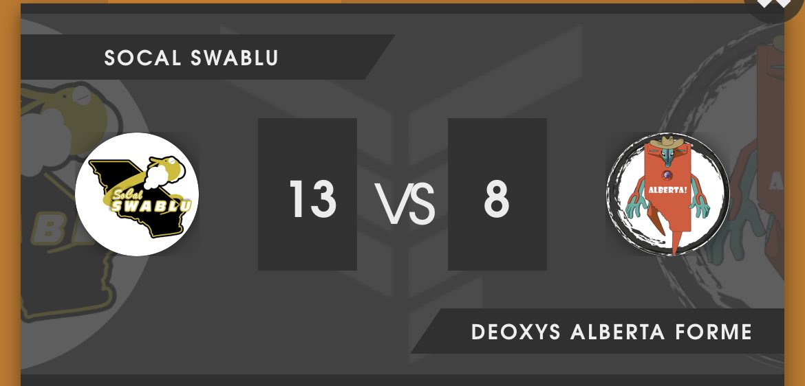 Started off the second cycle of the season with a nice win! Ggs <a href="/DeoxysAlberta/">Deoxys Alberta Forme</a>! It was nice to see you guys again