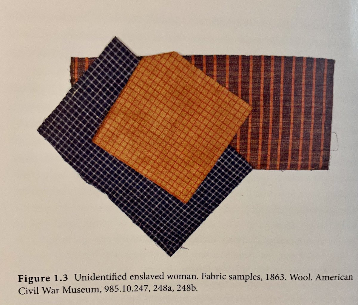 SilkDamask's tweet photo. Finally able to begin #BlackDesignersinAmericanFashion (ed. #ElizabethWay @BloomsburyFashn ) Now reading #katieknowles Fabric of Fast Fashion: Enslaved Wearers and Makers as Designers in the American Fashion System.” @museumatFIT @AvenirCSU Image p22 https://t.co/PmFExU7Cld
