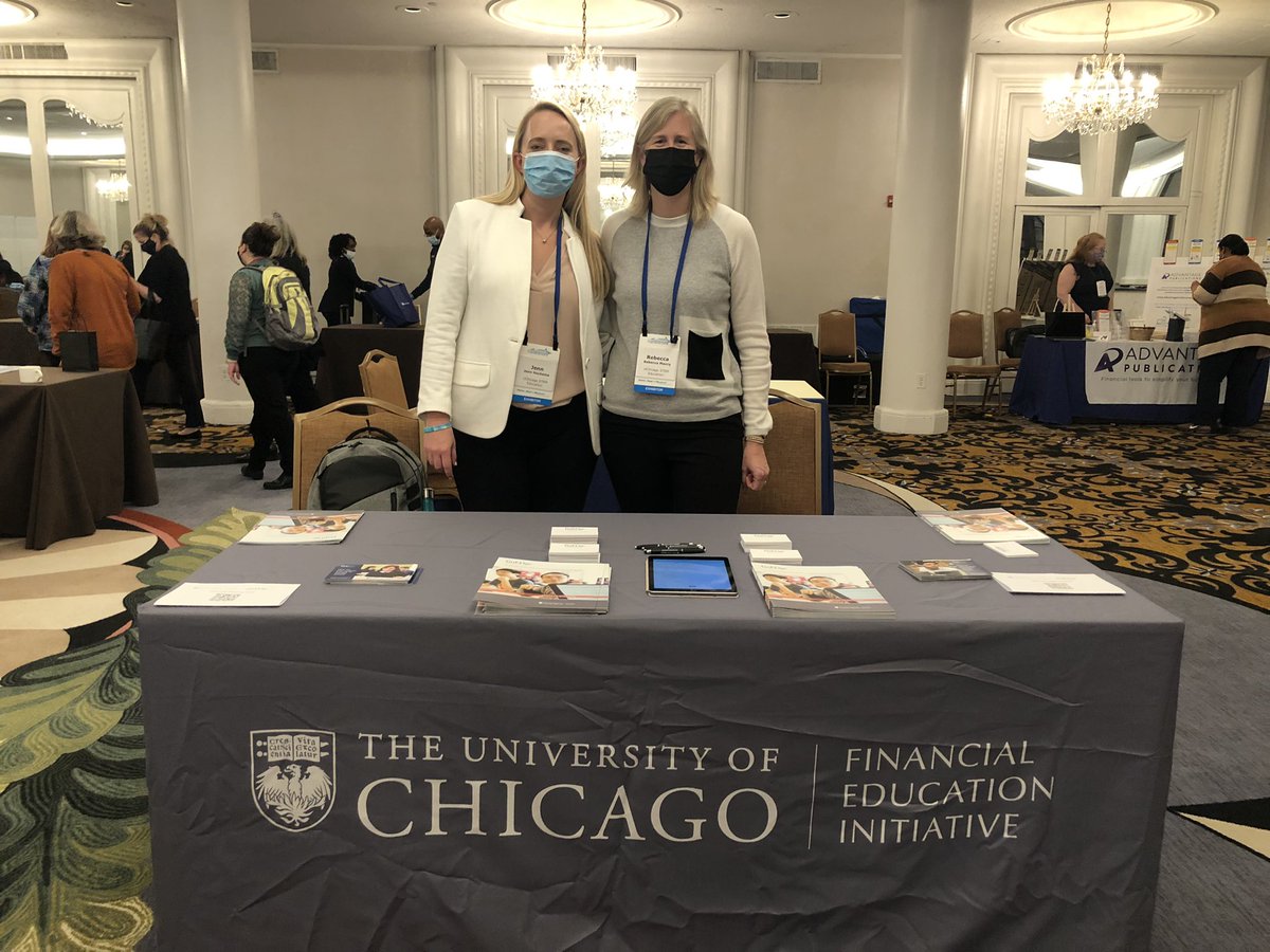 FinEdInitiative's tweet photo. Together again! Rocking the #JumpstartNEC Exhibitor Hall.  @jkhockema @RebeccaMaxcy #FinEdForward #AFinLitFuture https://t.co/qigRCpJLwX