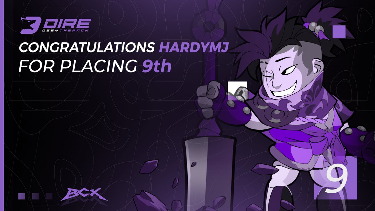 Congrats to <a href="/MathewHardy9/">SiB | Hardymj</a> on his placement in BCX!

Great performance out there champ, can't wait to see many more💜💜💜

#TeamDireUpdates | #ObeyThePack