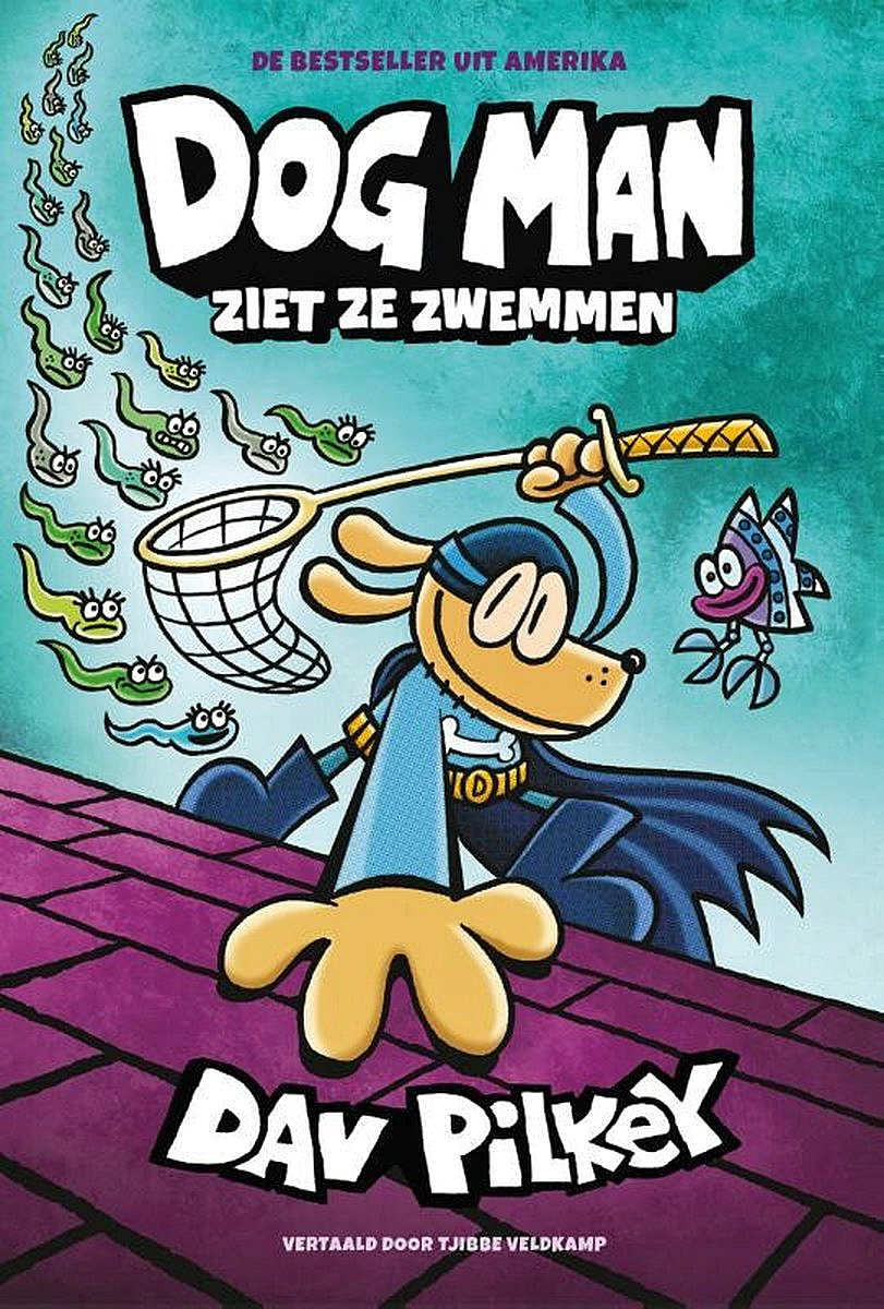 stripland_BENL's tweet photo. Neem een duik in het 8ste #DogMan-avontuur! Als een gestoorde fee de macht krijgt over 22 telekinetische kikkervisjes, loopt de stad groot gevaar. Naast #KidKat keert ook #Flippie de vis terug! Deze week verkrijgbaar. #DavPilkey #KapiteinOnderbroek #Condor https://t.co/LiM0wiK1Co
