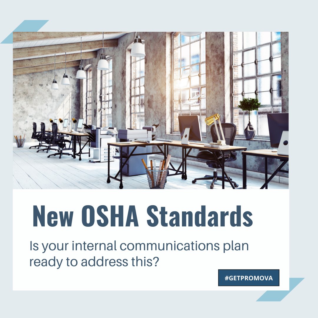 getpromova's tweet photo. Internal communications are critical with changing vaccine mandates and OSHA regulations. Ensure you have a clear communication plan and are addressing employee questions and concerns. Promova can help!
#internalcommunications #communicationsplan #OSHAregulations #getpromova https://t.co/h00yXFomqD