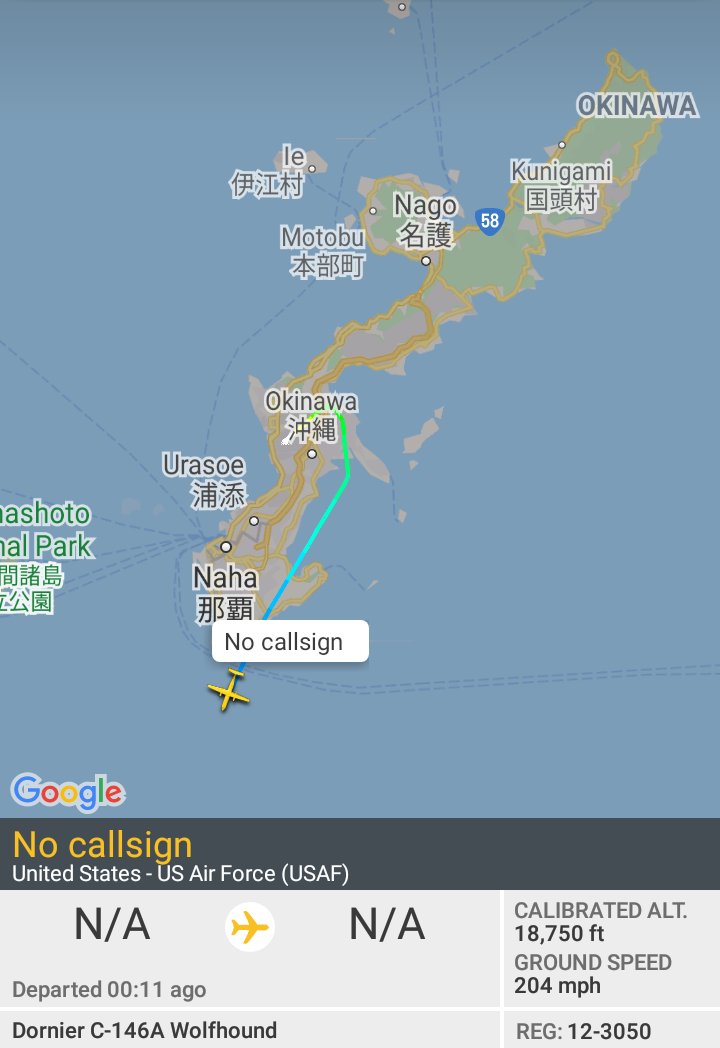 Oceanworldfree's tweet photo. ๐บ๐ฒUSAF 12-3050 #AE68BC
๐บ๐ฒUSMC MAGIC21 169539 #AE6470
#OkinawaIsland
#MiyakoStrait
#IslandChain
#RyukyuIslands
Dornier C-146A Wolfhound
Beechcraft UC-12W Huron https://t.co/peJrVPiocj