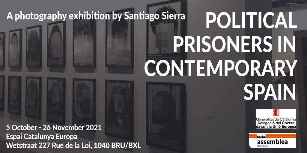 ⬛️⬜️ You still have two weeks to visit the exhibition "Political Prisoners in Contemporary Spain", by Santiago Sierra

📅until 26 Nov
📍Delegation of the Catalan Government to the EU
 Wetstraat 227 Rue de la Loi, 1040, #Brussels

#StandUpForCatalonia