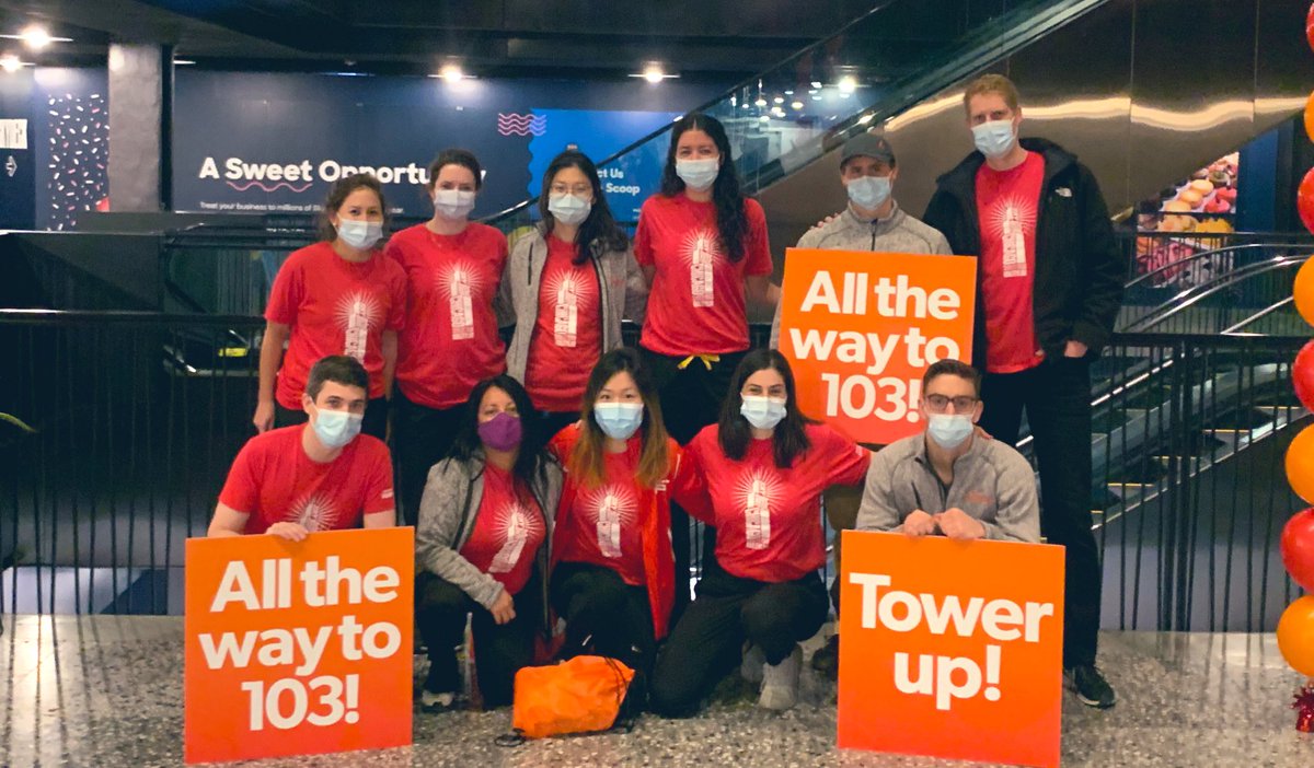 DaynaYorksDO's tweet photo. Awesome day supporting @AbilityLab and all of the athletes who participated in #SkyRise! #medicalcoverageteam #stairclimb @NorthwesternPMR https://t.co/ddb1A2FXg0